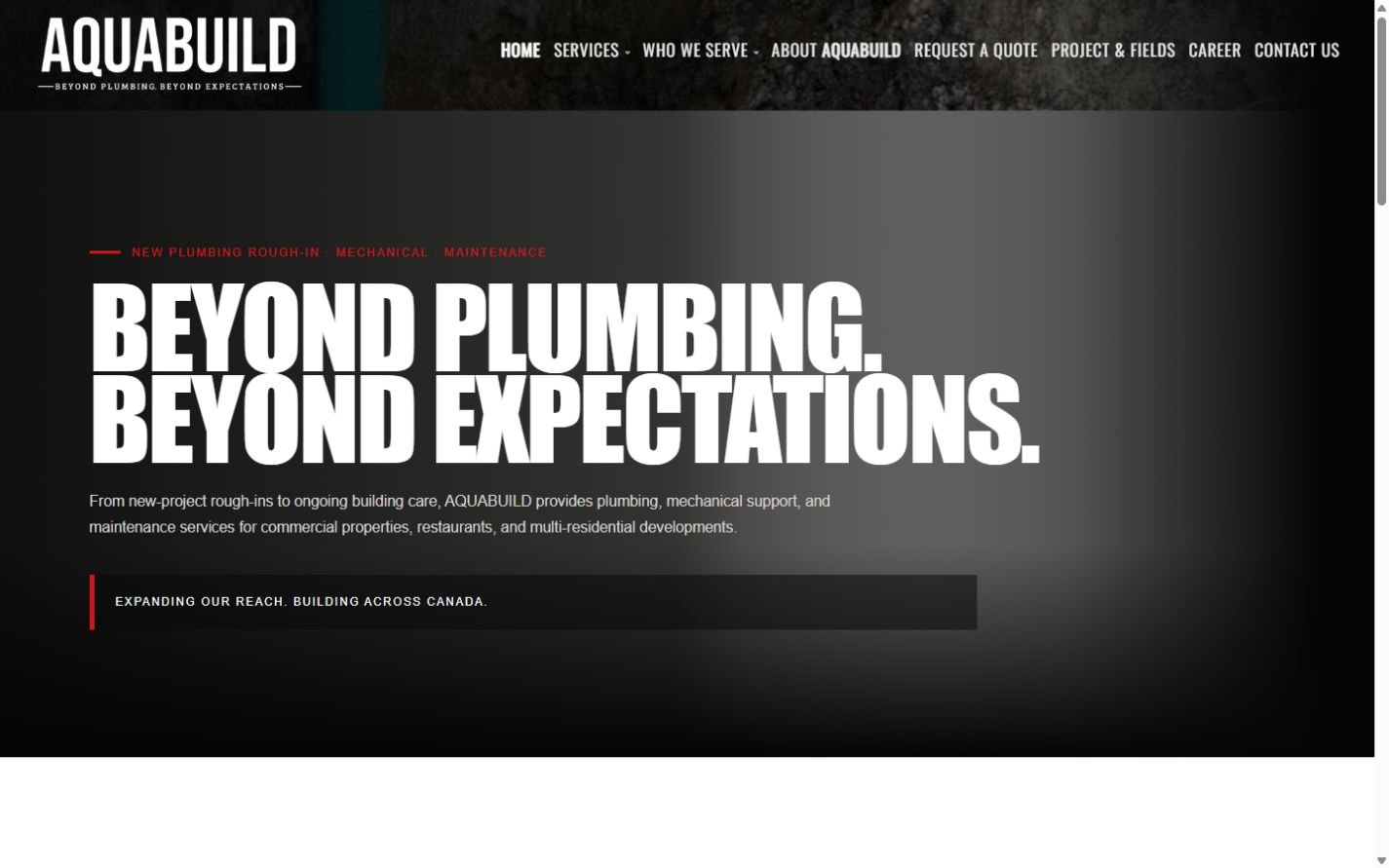 Aquabuild website project