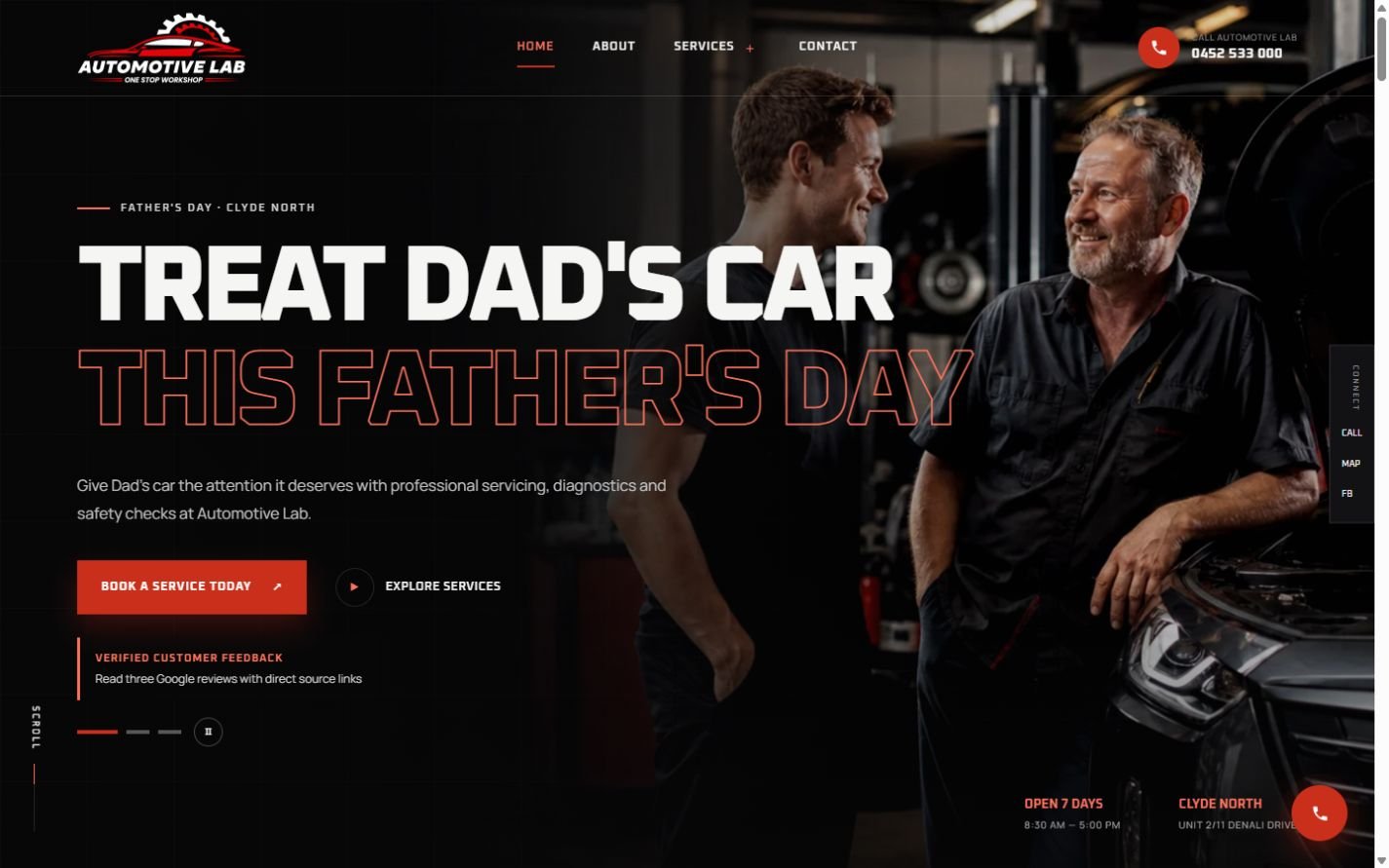 Automotive Lab website project