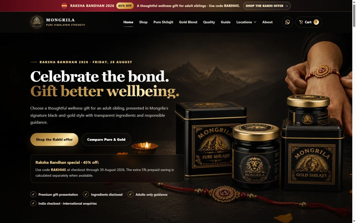 Mongrila e-commerce website project